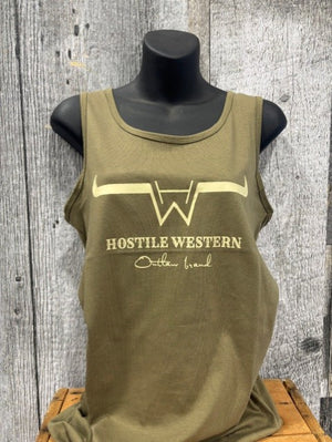 Army green tank top