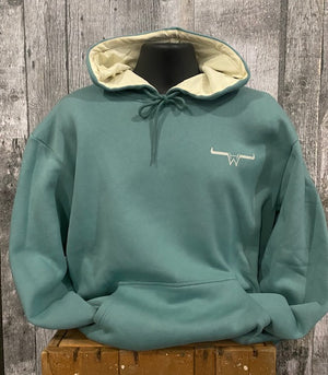 Hoodie Aqua / Beige