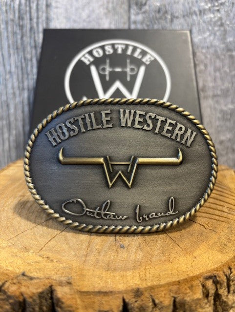 Antique silver belt buckle