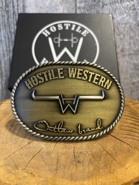 Antique brass belt buckle