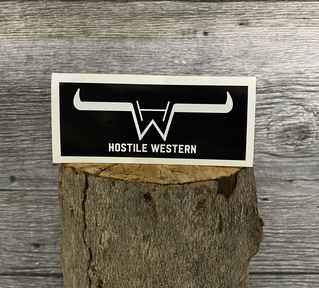 Hostile Western 5'' x 2 '' sticker