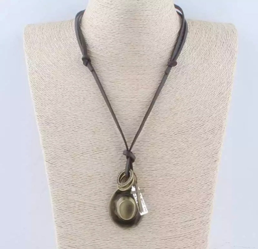 Leather necklace